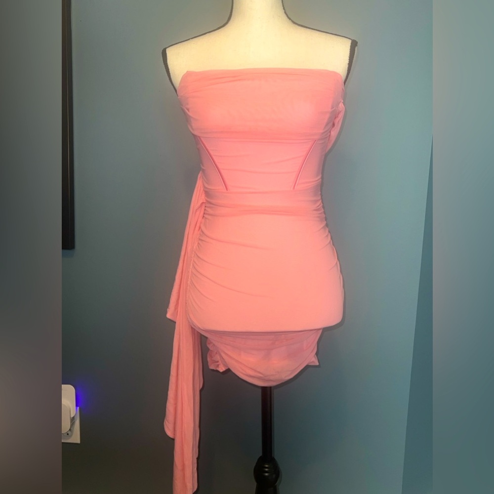 Pink mini dress